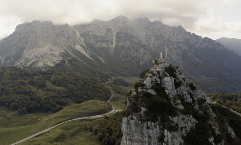 Gino Soldà immagine drone dolomiti