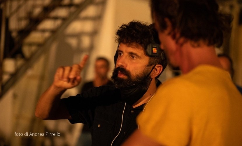 Michele D'Attanasio e Gianni Zanasi sul set di war la guerra desiderata