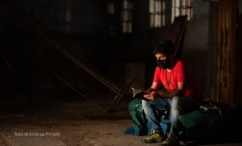 Michele D'Attanasio sul set di war la guerra desiderata